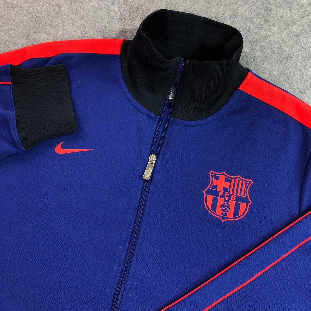 Nike Mens FC Barcelona Barca Track Jacket XL Blue Red Full Zip 478157-435 Crest